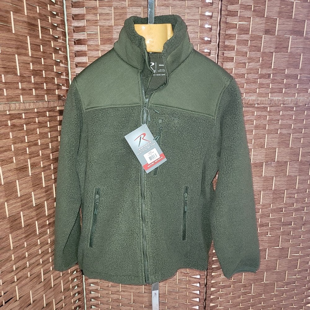 Rothco Trailsman Men's Sherpa Fleece Jacket Olive Military, Tactical, Outdoor